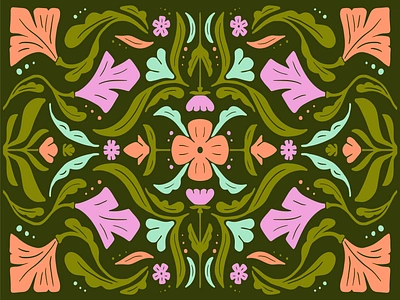 Pattern Illustrations adobe color design flowers hand drawn illustration ipad pattern process procreate spring vector