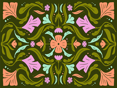 Pattern Illustrations adobe color design flowers hand drawn illustration ipad pattern process procreate spring vector