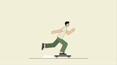 Skater | Character Animation 2d animation character animation motion design motion graphics