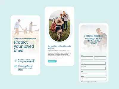 Final Life Expense Insurance Landing Page family insurance final life expense insurance ad insurance landing page landing page life insurance mobile ready social media ad web design website ad