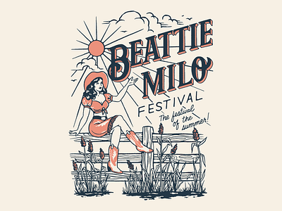 Beattie Milo Festival design hand lettered hand lettering illustration procreate retro t shirt