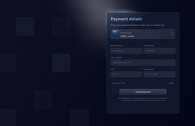 Payments details UI graphic design ui