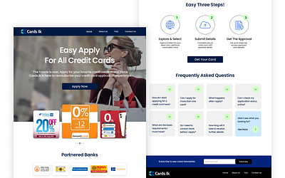 Cards.lk Landing Page banking design landing page minimal simple ui design uiux user ux design website