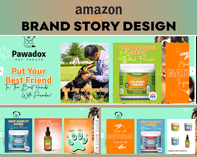 Amazon Brand Story - Pet Supplements amazon branding design graphic design graphicdesign illustration listingimages photoshop