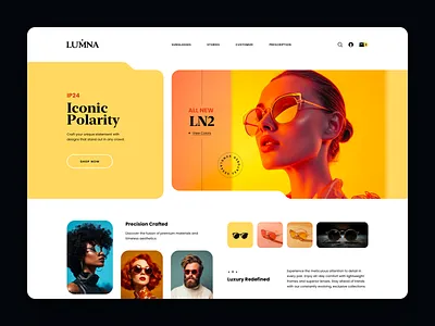 Lumna Homepage Hero aviators fashion glasses hero high fashion homepage lumna rayban sunglasses yellow