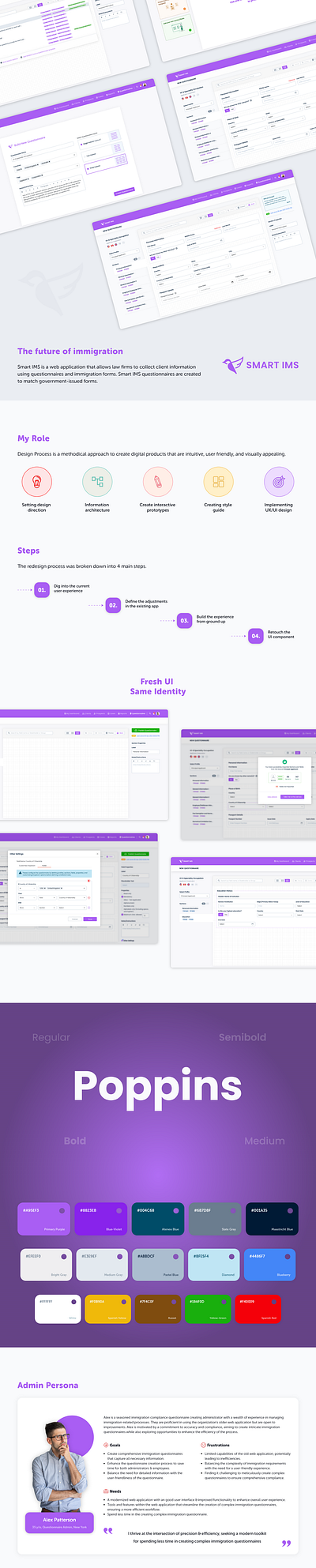 Smart IMS digital questionnaire immigration questionnaire product design questionnaire ui design ux design uxui design web application