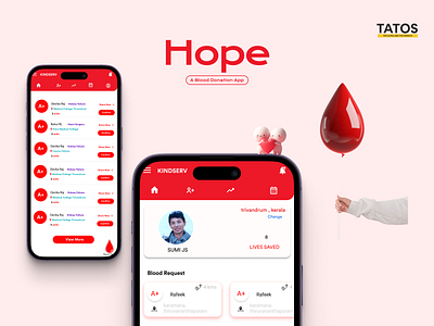 Hope - Blood Donation App UI app design figma graphic design mobile template ui ux