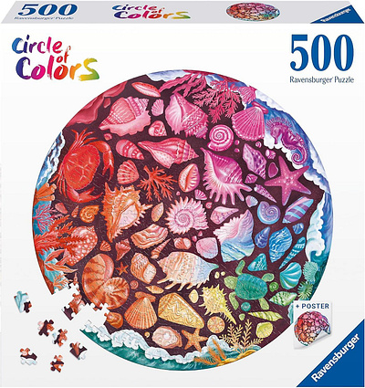 Circle of Colors - Ocean Shells - Puzzle hand drawn ocean puzzle ravensburger sea shells