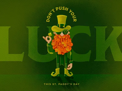 Saint Patrick's Day Illustration beard clever clover day four green holiday illustration ireland irish leaf leprechaun luck lucky orange paddys patricks procreate saint st