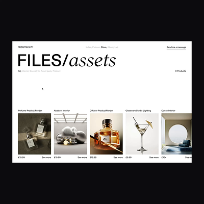 Ross Mason store filters design ecommerce filters landing page shop store ui ux web