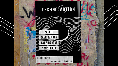 Techno Motion Party Flyer Design branding flyer flyer design flyer party flyer techno music graphic design marketing events marketing events music party flyer design techno music techno party design techno party flyer techno party flyer design techno party poster