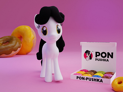 PON-PUSHKA 3d animation blender donut modelling render