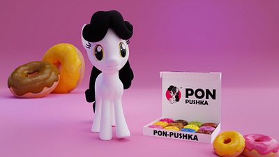 PON-PUSHKA 3d animation blender donut modelling render