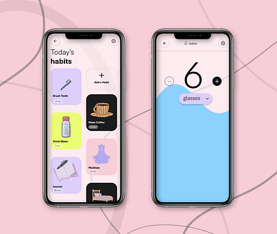 Habit Tracker Concept App app design mobileapp ui ux uxdesigner