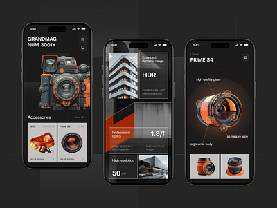 GRANDMAG 3001X CAMERA - mobile app concept app conceptapp design figmaapp mobileapp ui uidesign ux