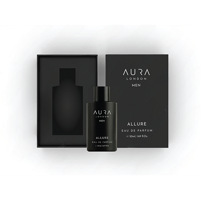 Packamor Luxury Perfume Packaging Design for Aura London brand branding design graphic design packaging