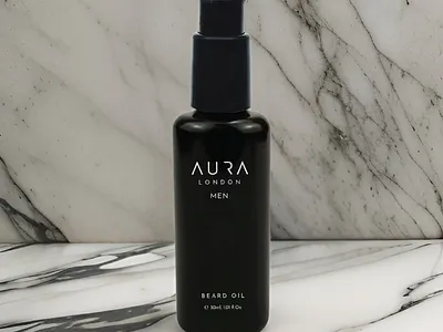 Packamor Packaging Design for Aura London Beard Oil branding design graphic design logo packaging