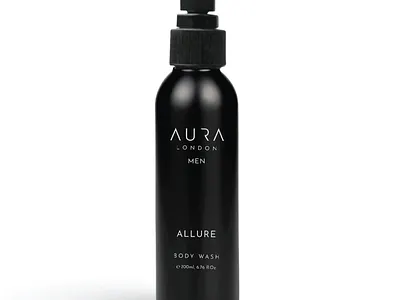 Packamor packaging design for Aura London Men's Body Wash brand branding design graphic design logo packaging