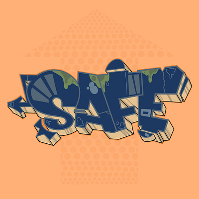 Safe design digital art fresco graffiti graphic design graphic designer illustration