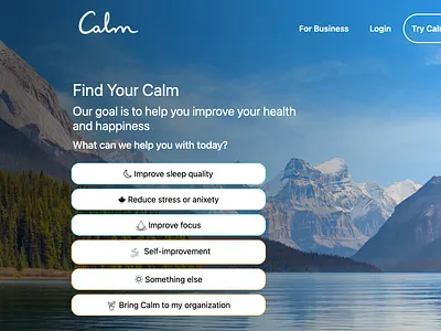 Calm Desktop Clone app design desktop ui ux