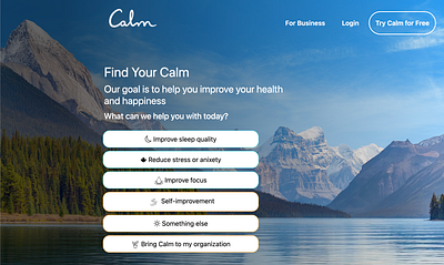 Calm Desktop Clone app design desktop ui ux