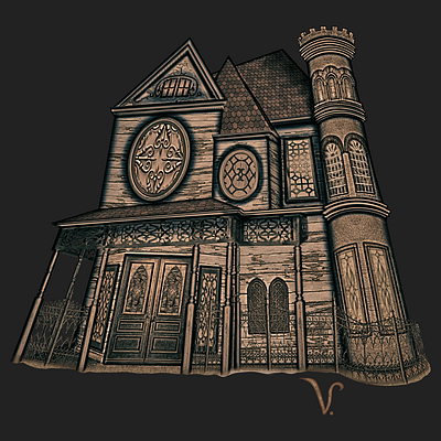 Haunted Mansion graphic art halloween haunted mansion illustration