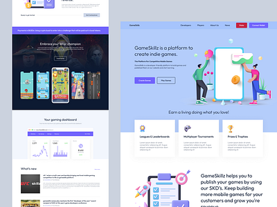 GameSkillz Landing Page Concept 1 crypto design figma game graphic design landingpage onlinegames productdesign skills ui ux website