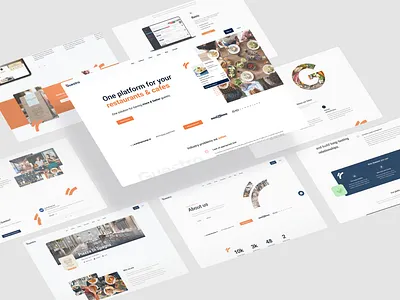 Guestro platform landing page - Daily UI 29 caffee bar caffees dailyui dailyuichallenge food guestro landing page modern restaurant ui ux website