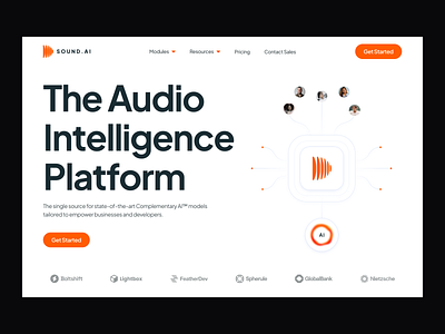 Sound AI website ai branding clean design graphic design illustration logo minimalistic modern ui uiux uiuxdesign ux webdesign