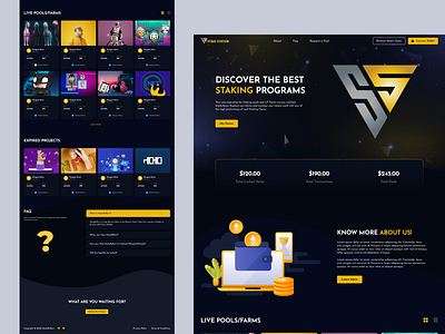StakeStation Landing Page btc coins crypto currency design eth farm figma graphic design landing page marketplace nft pool productdesgin stake ui ux