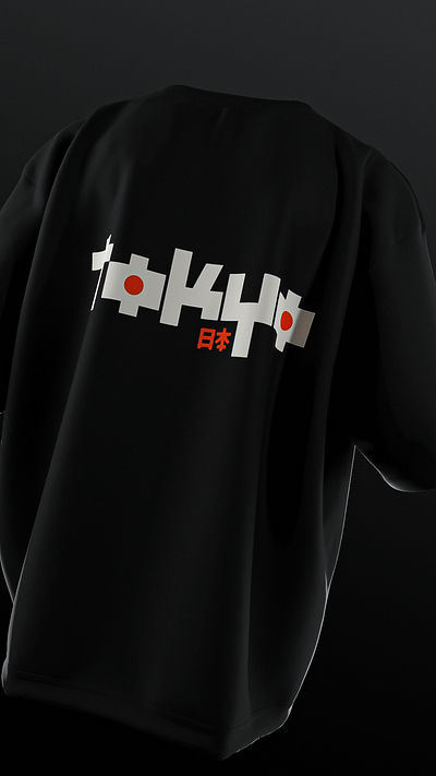 Tokyo T-shirt design 3d branding graphic design