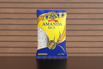 Beautiful Rice Product Package illustration food food illustration food pack food packaging food product illustration pack illustrations luxury luxury food luxury packaging luxury product organic organic product pack packaging product product packaging realistic wheat