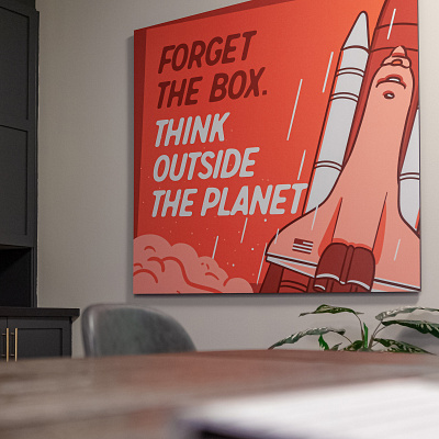 Agency Decor branded space environmental design poster wall hanging