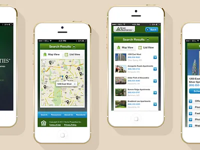 Residential Mobile Website apartments mobile website web design website