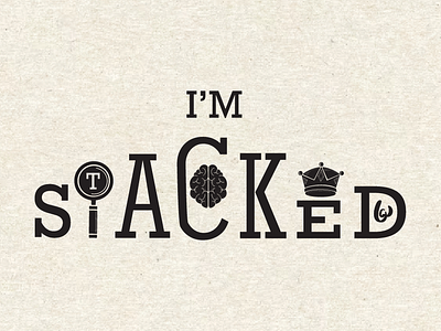 I'm Stacked branding graphic design illustration vector