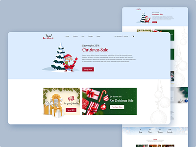 Christmas Gift Website Landing Page Design christmas landing page ui uiux user experience user interface ux web design website design
