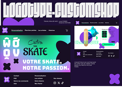 WOOV - A skate brand branding custom customshop graphic design logo skate skateboard ui