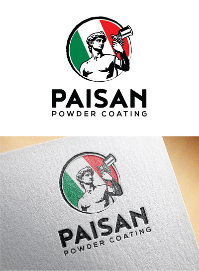 Italian inspired Paisan Powder Coating Logo