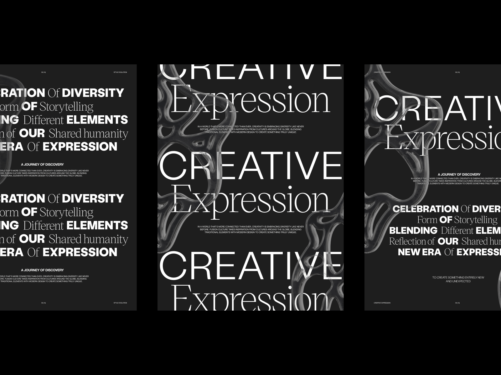 Typography & Layout Exploration 3d animation art direction branding design digital design graphic design grid illustration layout logo minimal motion graphics poster typography ui website