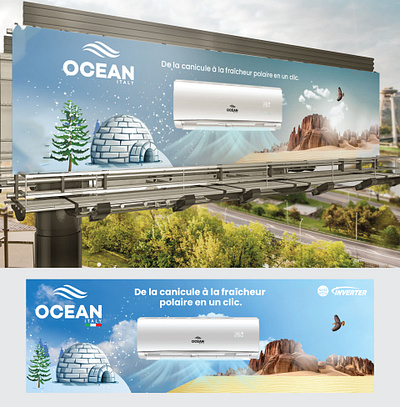Ocean Billboard design adobe photoshop branding design graphic design illustration landing page logo ui uiux web design