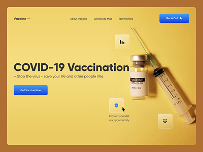 Covid Vaccination | Landing Page Concept covid design dribbble shot landing page ui uiux ux vaccination web web design website