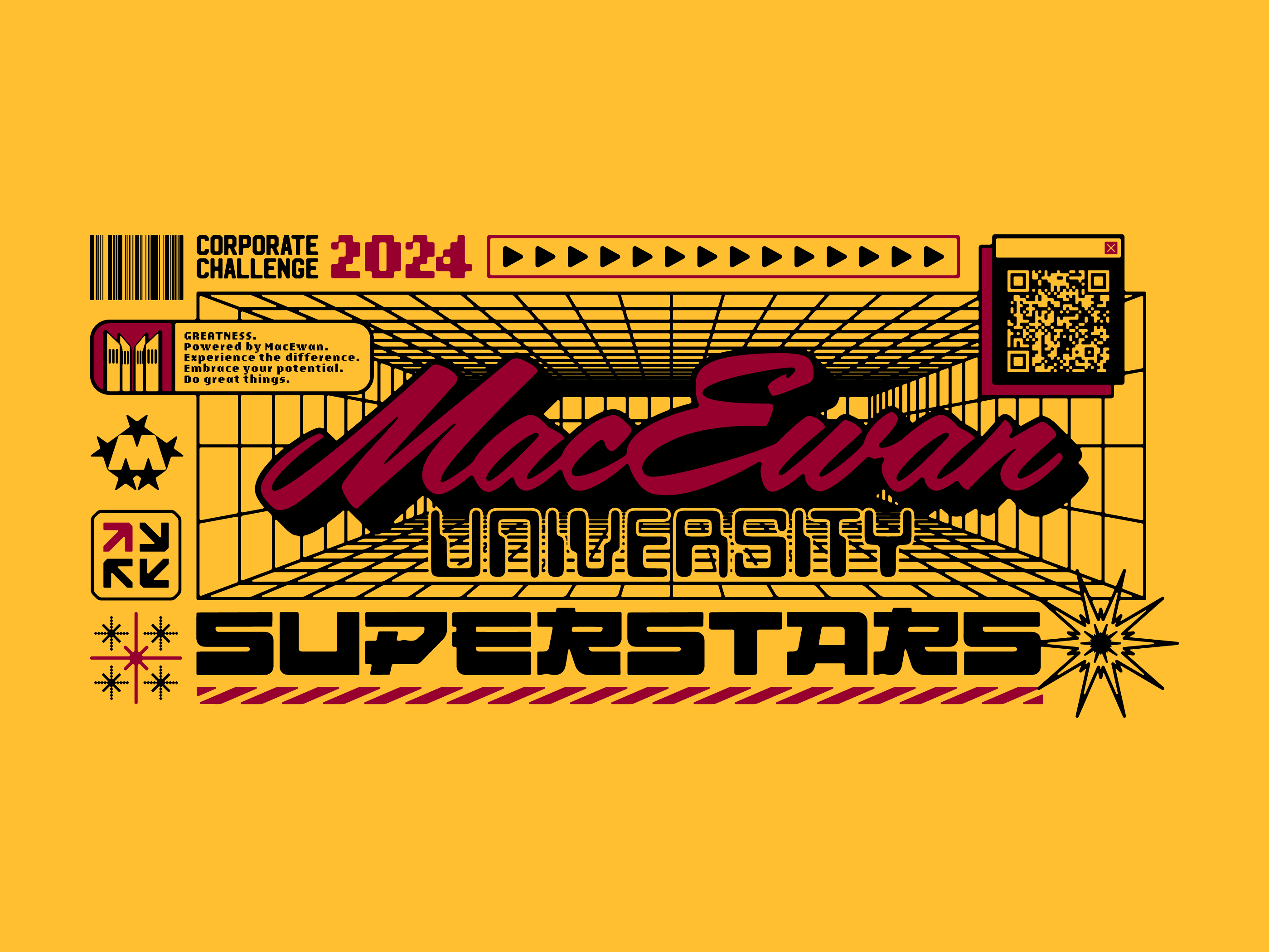 corporate challenge t-shirt graphic brutalism futurism retro futurism stars superstars