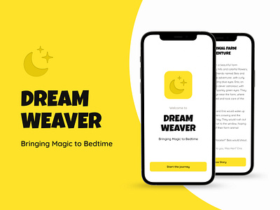 DREAM WEAVER App - Bringing Magic to Bedtime ai bedtime brand dreams emoji light minimalistic story