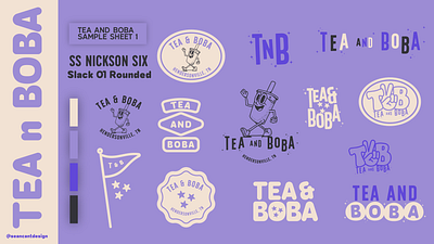 Brand pack for Bubble Tea Shop apparel bold branding clean design illustration logo type