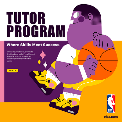 NBA's Tutor Program freelance illustration jhonny núñez nba