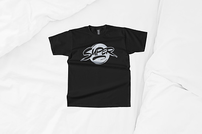 Super Lettering apparel artist black brand calligraphy clothing design company custom logo lettering screen printing super tshirts