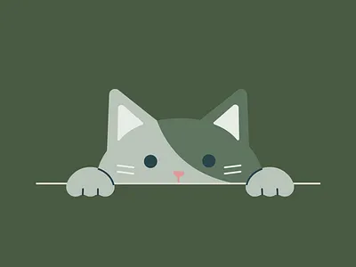 Peeking Cats cat cute illustration kitty modern peeking cat simple vector