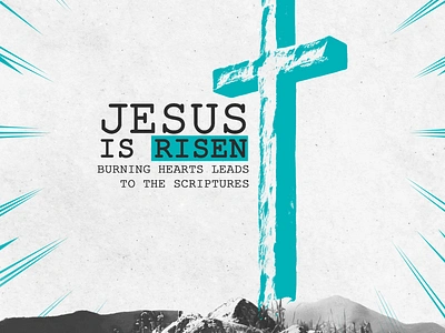 Jesus is Risen - Eastern Sunday Event banner bible christian church design easter graphic design poster