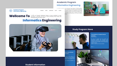 Academic Program Informatics Engineering | Redesign branding design informatic engineering landing pages landing pages redesign redesign ui uiux ums ux website