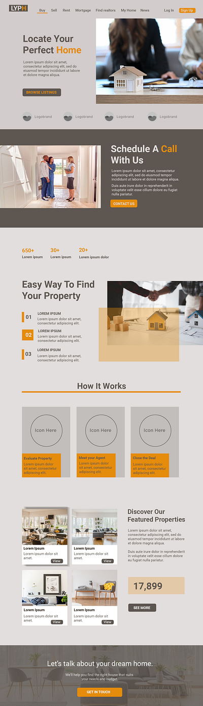 Real Estate Landing Pages arch architecture branding design graphic design